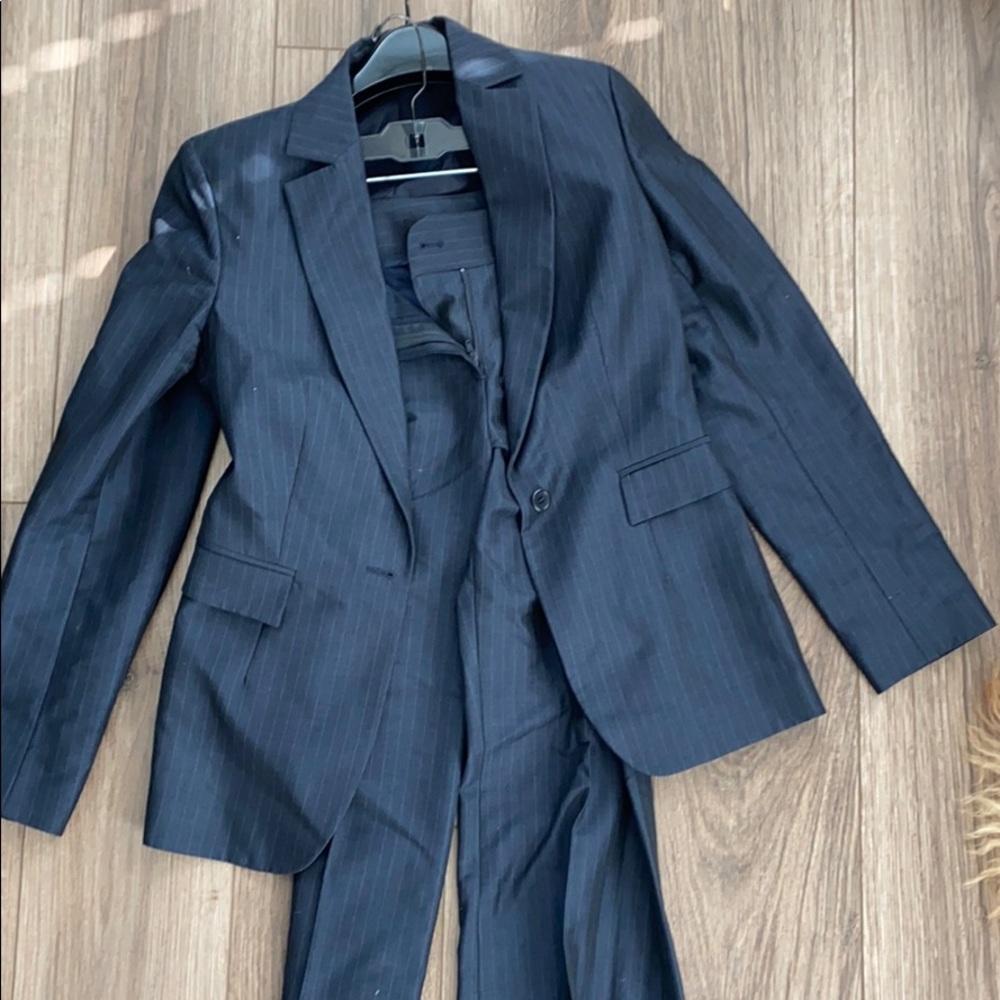 Express Correspondent Pinstriped Suit